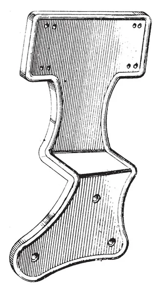 Denna Illustration Representerar Aluminium Fäste Som Fixas Till Vertikal Yta — Stock vektor