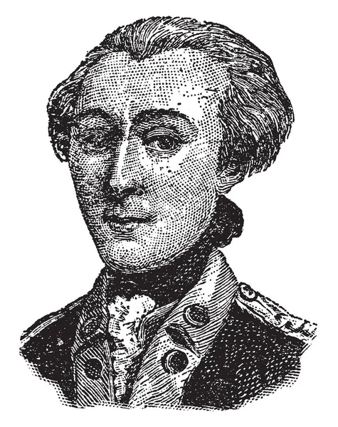 Lafayette 1757 1834 Foi Aristocrata General Francês Que Lutou Guerra —  Vetores de Stock
