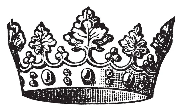 Die Krone Bestand Aus Vier Großen Und Ebenso Vielen Kleineren — Stockvektor