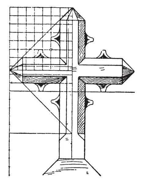 Moderní Francouzské Umění Christian Kristův Monogram Vintage Kreslení Čar Nebo — Stockový vektor