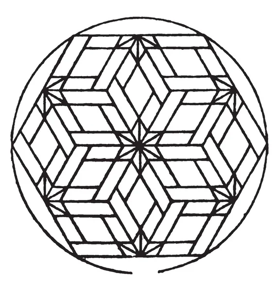 Panel Hexagonal Moderno Utilizado Para Efectos Decorativos Diseño Dibujo Línea — Vector de stock