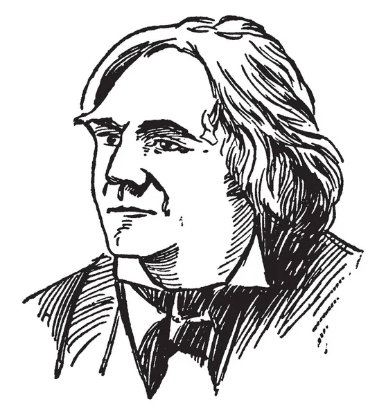 Ole Bornemann 1810 1880 노르웨이 바이올리니스트와 작곡가 빈티지 — 스톡 벡터