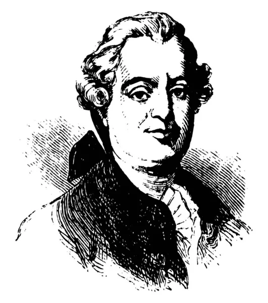 Charles Gravier Conte Vergennes 1719 1787 Uno Statista Francese Diplomatico — Vettoriale Stock