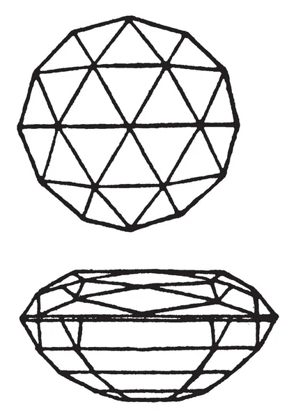 Dubbla Ornamentglas Pärla Ibland Kallas Lissabon Vintage Linje Ritning Eller — Stock vektor