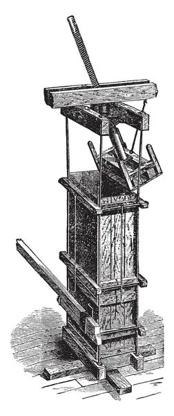 Esta Ilustración Representa Cotton Press Que Utiliza Para Prensar Embalar — Archivo Imágenes Vectoriales