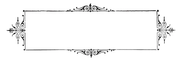 Filigranes Banner Gefüllt Mit Punktiermuster Vintage Linienzeichnung Oder Gravur — Stockvektor