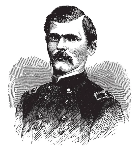 General George Strong 1832 1863 Fue Brigadier General Unión Guerra — Vector de stock