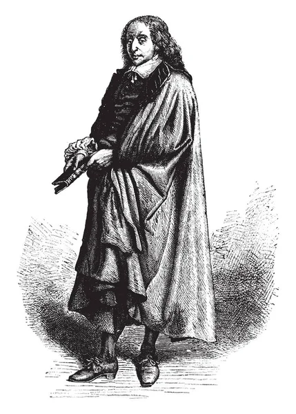 Blaise 1623 1662 Mathématicien Théologien Catholique Physicien Écrivain Inventeur Français — Image vectorielle