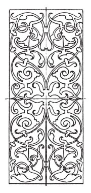 Fildişi kakma dikdörtgen Panel Almanya, vintage çizgi çizme veya oyma illüstrasyon Hans Schieferstein tarafından tasarlanmıştır.