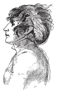 Josphine, 1763-1814, biriydi ilk İmparatoriçesi Fransızca ve İtalya, vintage çizgi çizme veya oyma illüstrasyon kraliçesi oldu.