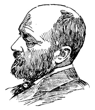 Henry James, Jr, 1843-1916, o bir Amerikalı yazar, vintage çizgi çizme veya oyma illüstrasyon yapıldı.