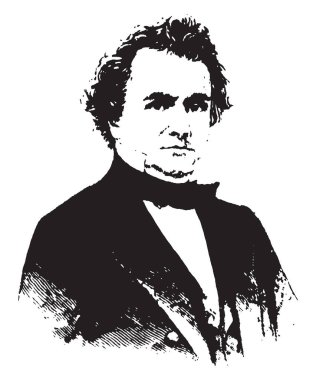 ABD'li siyasetçi, tasarımcı Kansasnebraska Yasası'nın, Illinois, Illinois, vintage çizgi çizme veya oyma illüstrasyon Dışişleri Bakanı ABD Senatörü Stephen A. Douglas, 1813-1861, o oldu