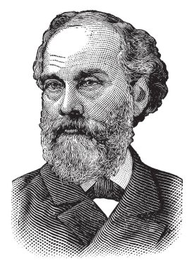 Orville H. Platt, 1827-1905, Amerika Birleşik Devletleri Senatör Connecticut, vintage çizgi çizme veya oyma resim görev yapmıştır