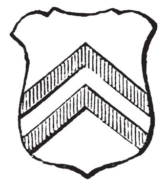 Chevronels yarısı onun boyutu, vintage çizgi çizme olmak veya illüstrasyon oyma.