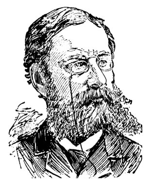 Genel Greely, 1844-1935, o Amerikan Polar kaşif, Amerika Birleşik Devletleri Ordusu subayı ve bir alıcı onur madalyası, vintage çizgi çizme veya oyma illüstrasyon yapıldı.