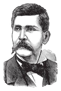 Porfirio Diaz, 1830-1915, o Meksika genel, politikacı ve Meksika, vintage çizgi çizme veya oyma illüstrasyon Başkanı yapıldı.