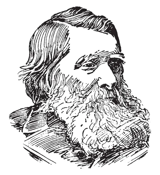 John Ruskin 1819 1900 Foi Principal Crítico Arte Inglês Era — Vetor de Stock