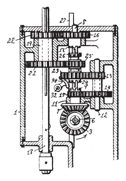 Esta Ilustración Representa Engranaje Mecánico Que Una Parte Giratoria Máquina — Archivo Imágenes Vectoriales