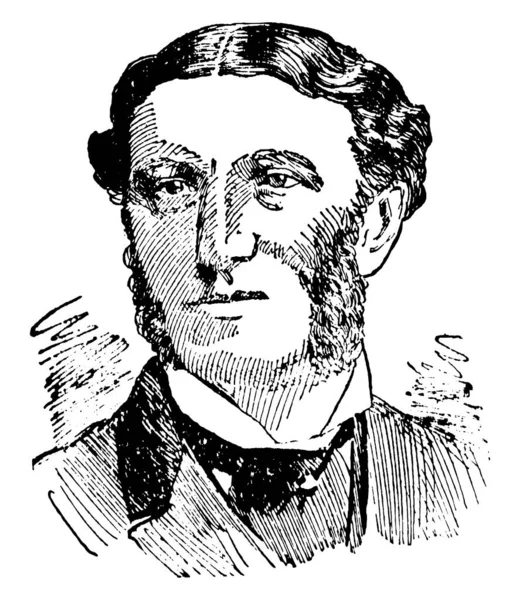 Matthew Arnold 1822 1888 Foi Poeta Crítico Cultural Inglês Desenho —  Vetores de Stock