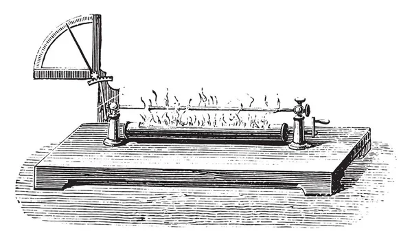 温度計ダイヤル ヴィンテージには 図が刻まれています 産業百科事典 1875 — ストックベクタ