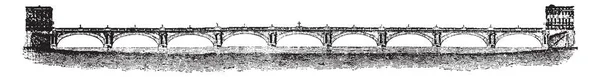 Waterloo Bridge Puente Carretera Peatonal Que Cruza Río Támesis Londres — Vector de stock