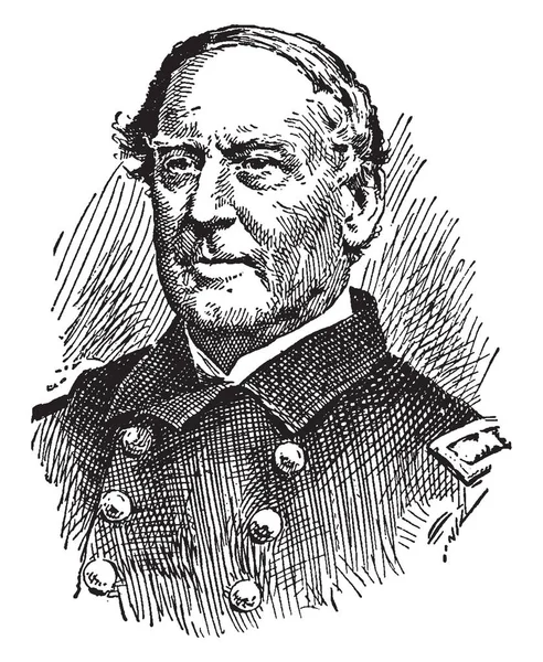 Amiral David Farragut 1801 1870 Han Var Flagga Officer Amerikanska — Stock vektor