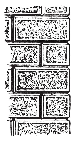 Massoneria Smerigliato Rustico Trasformare Superfici Sorprendente Disegno Linea Vintage Incisione — Vettoriale Stock