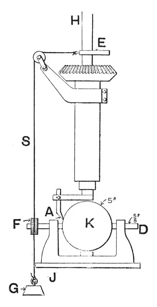 Cette Illustration Représente Dispositif Qui Est Utilisé Pour Tourner Sphère — Image vectorielle