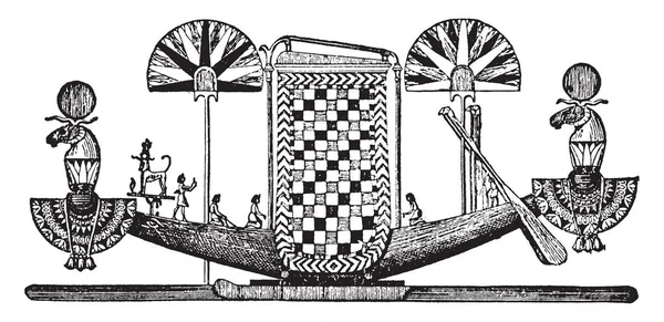 Baris Barco Fondo Plano Utilizado Para Transporte Mercancías Dibujo Línea — Archivo Imágenes Vectoriales