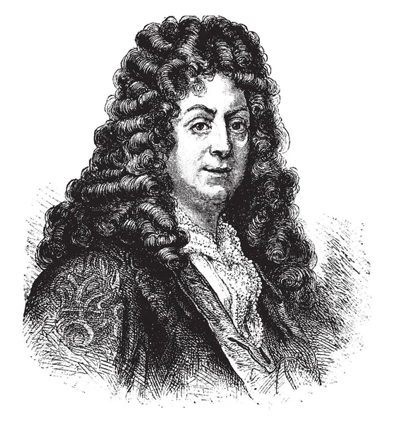Jean Racine 1639 1699 Ele Foi Dramaturgo Francês Dos Três — Vetor de Stock