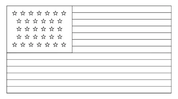 Sterne Flagge Der Vereinigten Staaten 1858 Diese Weiße Flagge Hat — Stockvektor