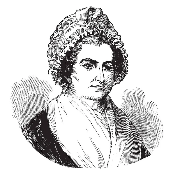 Марта Вашингтон 1731 1802 Році Вона Була Перша Леді Сша — стоковий вектор