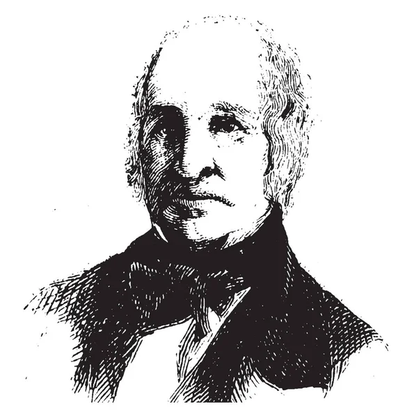 Colonel Hugh Mercer Colonel Revolution Vintage Line Drawing Engraving Illustration — Stock Vector