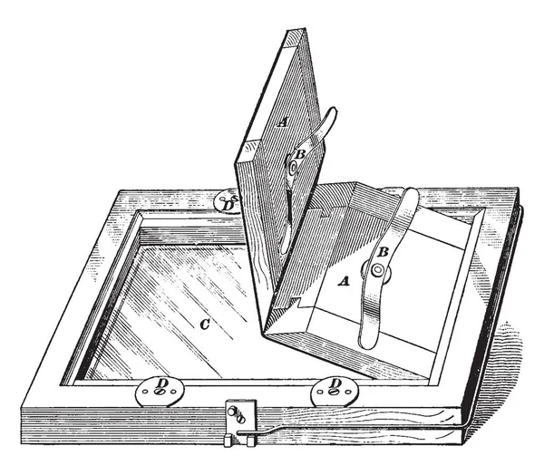 Deze Afbeelding Vertegenwoordigt Schilderij Frame Dat Wordt Geplaatst Gezicht Naar — Stockvector