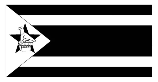 Bendera Zimbabwe 2009 Bendera Memiliki Garis Horizontal Yang Sama Dengan - Stok Vektor