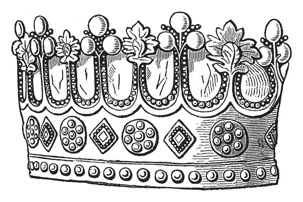 Коронет Томаса Фицалана Граф Арундель Винтажный Рисунок Линии Завораживающая Иллюстрация — стоковый вектор