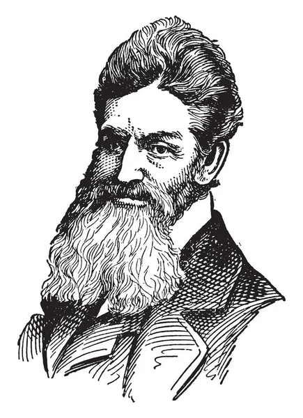 John Brown 1800 1859 Ele Era Abolicionista Americano Ele Liderou — Vetor de Stock