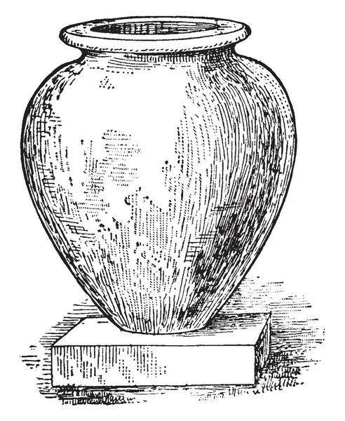 Pithos Utilisé Pour Stockage Vin Huile Agit Vase Terre Très — Image vectorielle