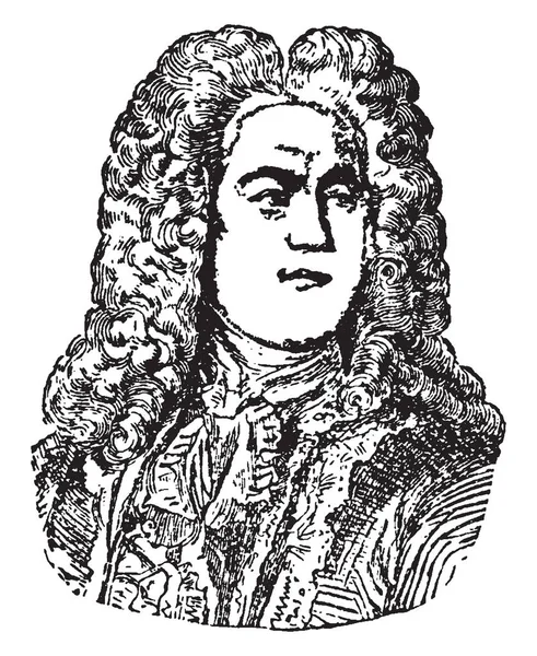 George Frederick Handel 1685 1759 War Ein Musiker Und Komponist — Stockvektor
