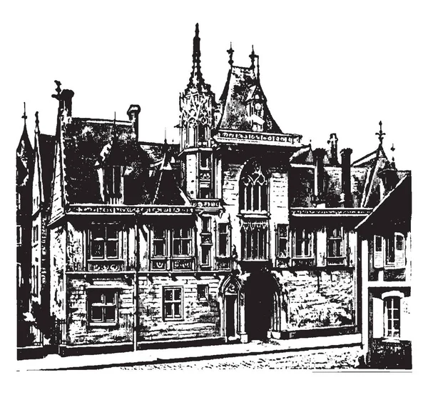 Jacques Coeur House Bourges Romanesque French Merchant Founded Colleges Paris — стоковый вектор