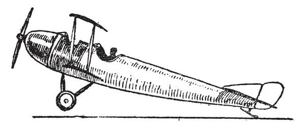 Flugzeug High Tail Slow Landing Design Mit Hohem Heck Vintage — Stockvektor