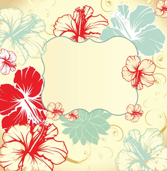 Vector Illustration Wallpaper Floral Elements — Stock Vector