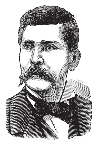 ポルフィリオ ディアス 1830 1915 彼はメキシコの司令官で 政治家 およびメキシコ ビンテージの線描画や彫刻イラストの社長 — ストックベクタ