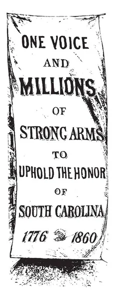 Bandera Calle Charleston Esta Pancarta Lee Una Voz Millones Brazos — Archivo Imágenes Vectoriales