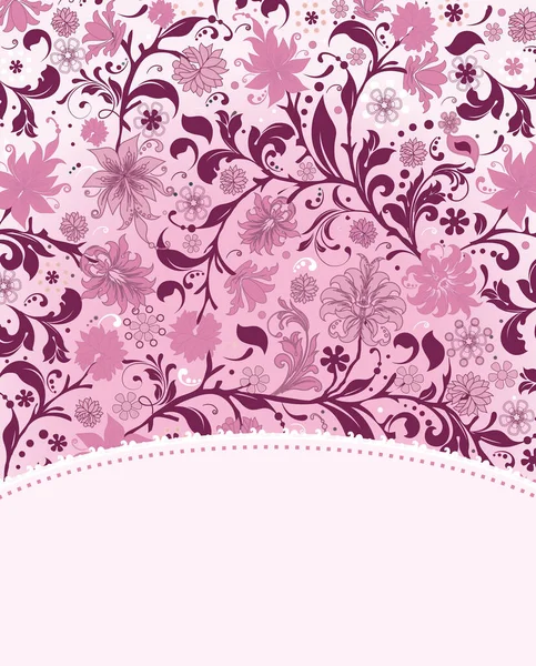 화려한 우아한 레트로 디자인 Fuschia와 분홍색 레이블 텍스트와 배경에 빈티지 — 스톡 벡터