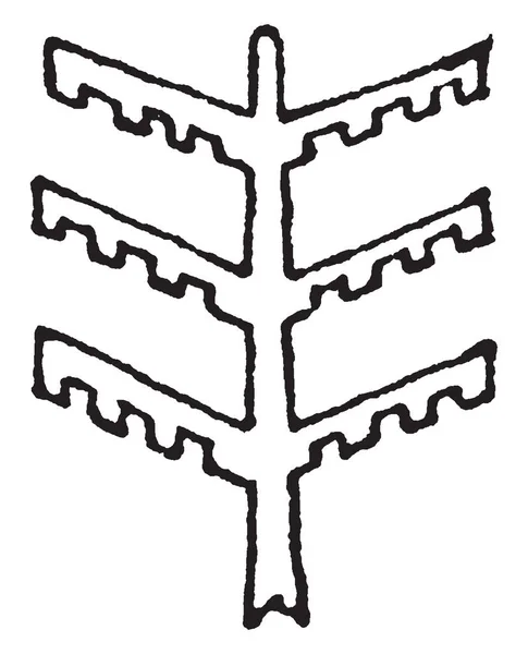 Στέλεχος Σχεδιασμό Δέντρο Χρησιμεύει Ένα Πυλώνα Ακτίνα Αυτό Είναι Ένας — Διανυσματικό Αρχείο