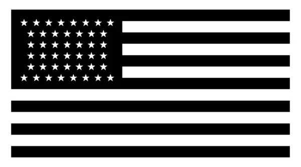 Star Egyesült Államok Zászló 1891 Ben Jelző Vízszintes Csíkok Piros — Stock Vector
