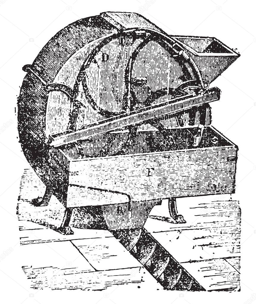 Automatic dampener, vintage engraved illustration. Industrial encyclopedia E.-O. Lami - 1875