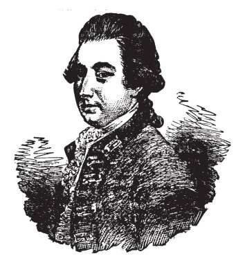 Lord Charles Cornwallis, 1738-1805, bir İngiliz genel ve sömürge, önde gelen İngiliz generaller Amerikan Savaşı bağımsızlık, vintage çizgi çizme veya oyma illüstrasyon biri olarak ünlü valisiydi