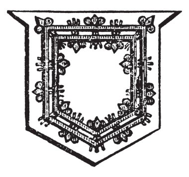 Çift Kişilik Tressure çoğu genellikle süslü, vintage çizgi çizme veya oyma illüstrasyon.